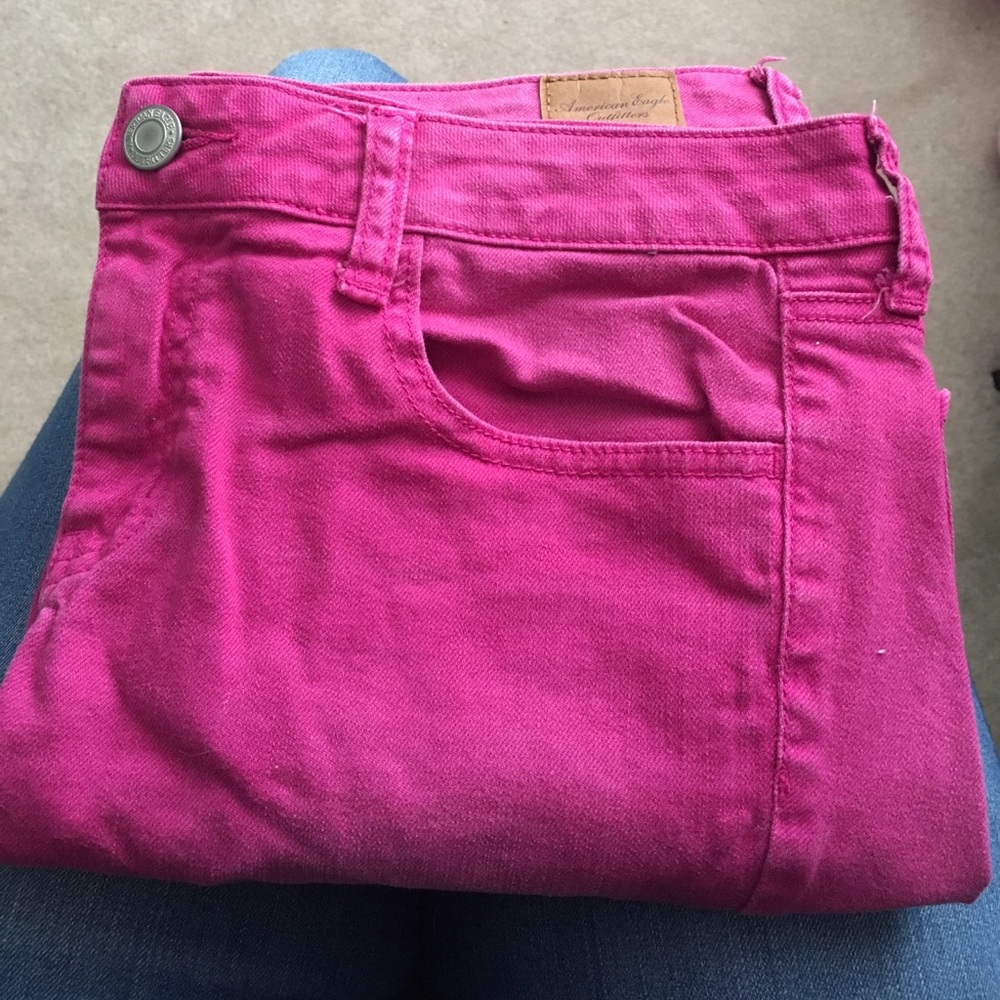 Pink Zipper Jeans